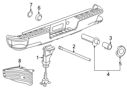 2016 Chevy Silverado 2500 HD Spare Tire Carrier Diagram