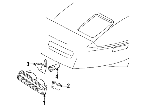 1984 Chevy Corvette Fog & Signal Lamps Diagram
