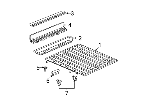 2012 Cadillac Escalade EXT Interior Trim - Rear Body Diagram