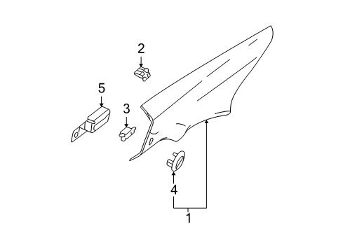 2007 Pontiac Grand Prix Interior Trim - Quarter Panels Diagram