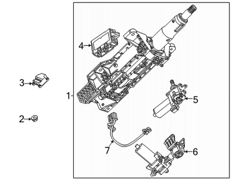 2021 GMC Yukon XL Steering Column & Wheel, Steering Gear & Linkage Diagram 3 - Thumbnail