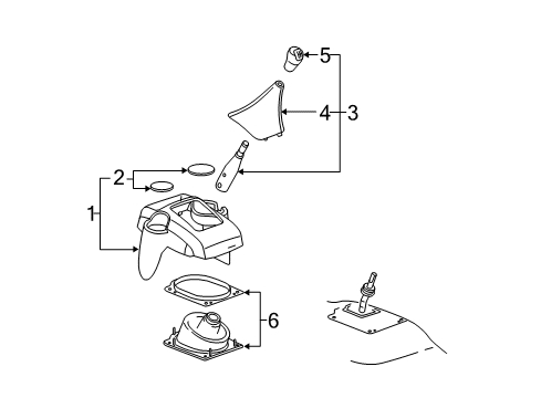 2006 GMC Canyon Gear Shift Control Diagram 2 - Thumbnail