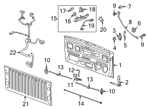 2023 GMC Sierra 1500 Handle, Black Diagram for 84809856