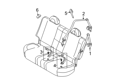 2007 Chevy Aveo5 Seat Belt Diagram