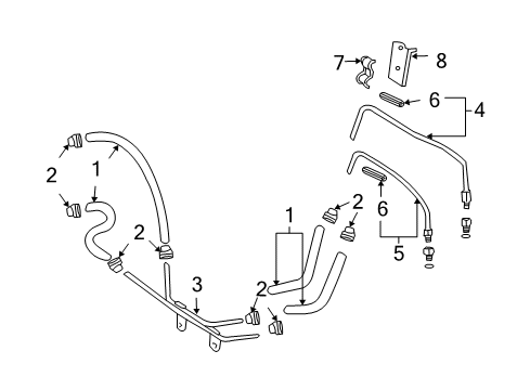 2005 Pontiac Vibe Pipe Assembly Diagram for 88969165
