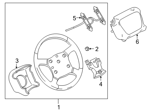 2002 Chevy Silverado 1500 Steering Column & Wheel, Shroud, Switches & Levers Diagram 3 - Thumbnail
