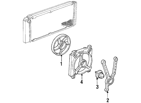 1990 Buick LeSabre Radiator & Cooling Fan Diagram 3 - Thumbnail