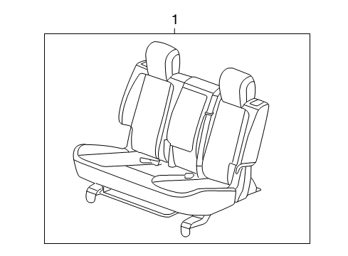 2011 GMC Terrain Rear Seat Components Diagram 1 - Thumbnail