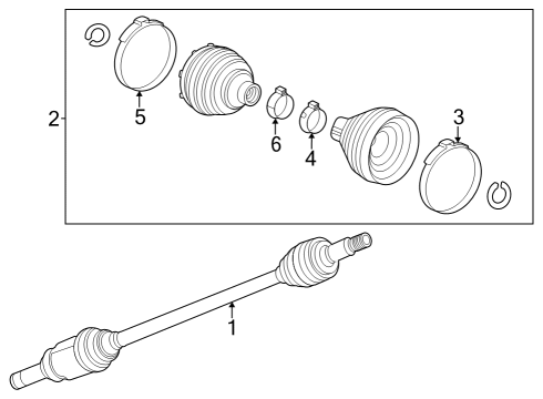 2024 Buick Encore GX Boot Kit, Passenger Side Diagram for 42871671