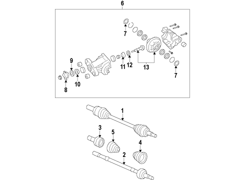 2012 Chevy Caprice Rear Axle, Axle Shafts & Joints, Differential, Drive Axles, Propeller Shaft Diagram
