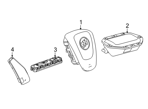 2017 Buick Cascada Air Bag Components Diagram