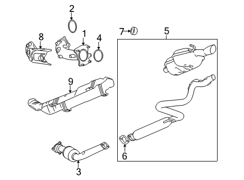 2010 Chevy Cobalt Catalytic Converter Diagram for 19418953