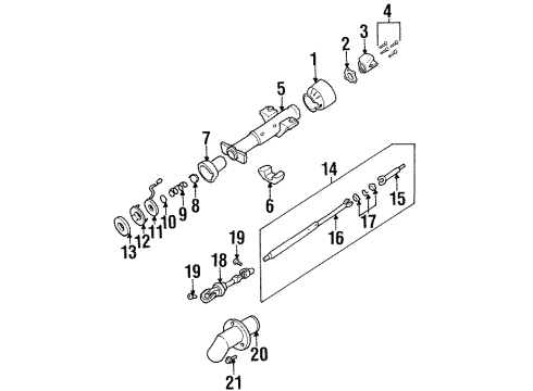 1999 Chevy Lumina Steering Shaft & Internal Components Diagram 2 - Thumbnail