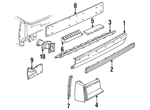 1993 Cadillac DeVille Rear Bumper Diagram