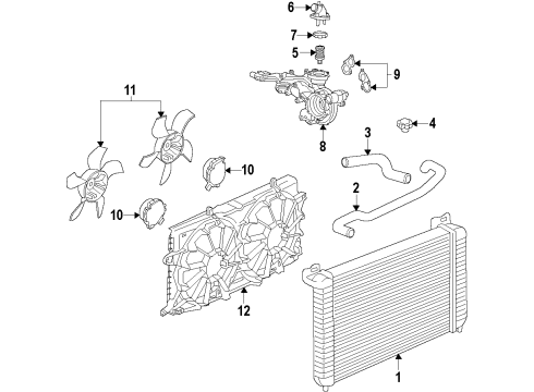 2018 Chevy Silverado 1500 Water Pump Diagram for 12685259