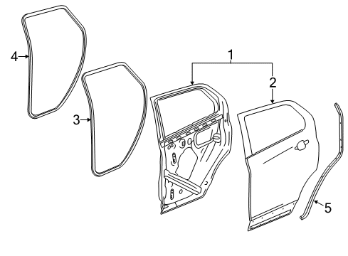 2022 Buick Encore Door & Components Diagram