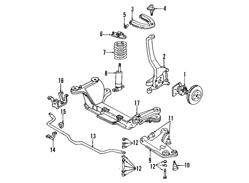 1993 Pontiac Firebird Bushing Clamp Diagram for 10259206