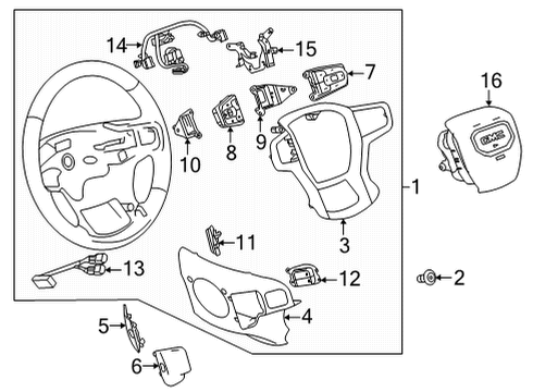 2023 GMC Yukon Steering Column & Wheel, Steering Gear & Linkage Diagram 6 - Thumbnail