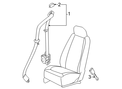 2006 Chevy Cobalt Front Seat Belts Diagram 1 - Thumbnail