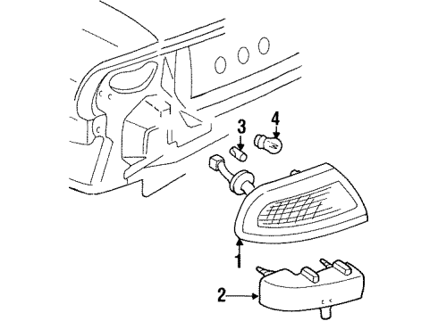 1999 Buick LeSabre Combination Lamps Diagram