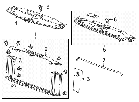 2015 Chevy Silverado 1500 Radiator Support Diagram