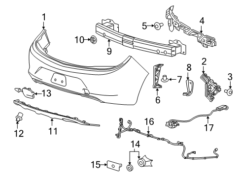 2017 Buick Cascada Rear Bumper Diagram