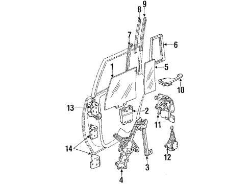 1991 Cadillac Brougham Window Switch Diagram for 20731005