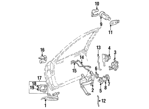 2000 Chevy Lumina Door & Components Diagram