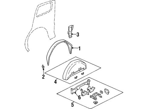 2002 Oldsmobile Silhouette Inner Structure - Side Panel Diagram 2 - Thumbnail