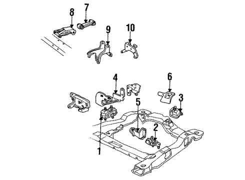 1994 Pontiac Trans Sport Engine Mounting Diagram 2 - Thumbnail