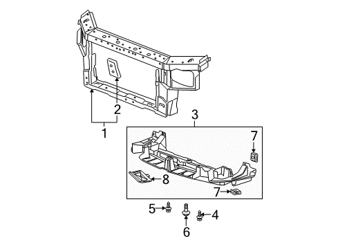 2005 Buick LaCrosse Radiator Support Diagram