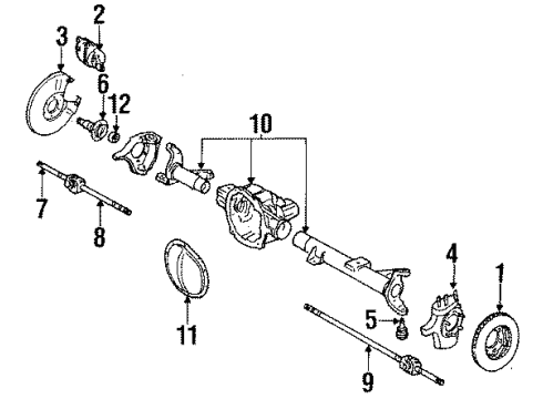 1990 GMC Jimmy Front Brakes Diagram