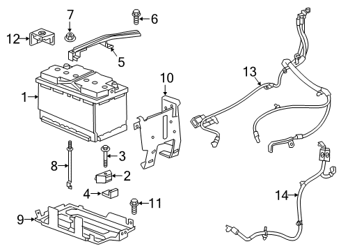 2024 Cadillac XT6 Battery Diagram