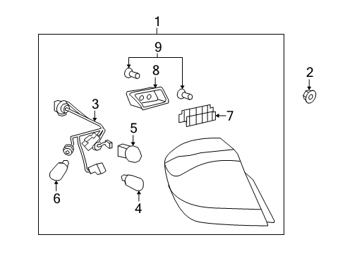 2008 Saturn Aura Tail Lamps Diagram