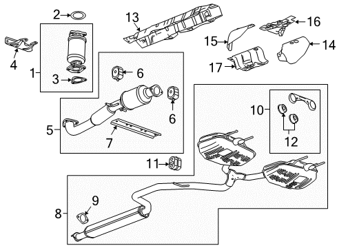 2014 Buick Regal Exhaust Components Diagram 2 - Thumbnail