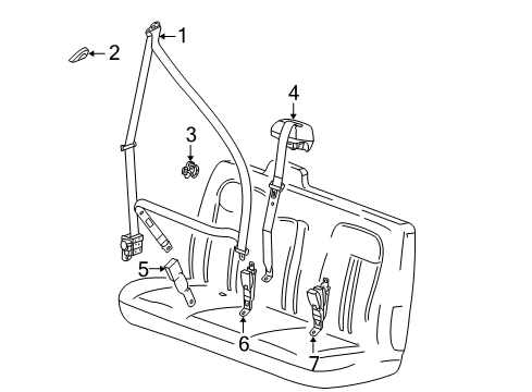 2023 Chevy Express 2500 Seat Belt Diagram