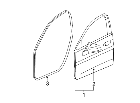 2005 Buick LaCrosse Front Door Diagram