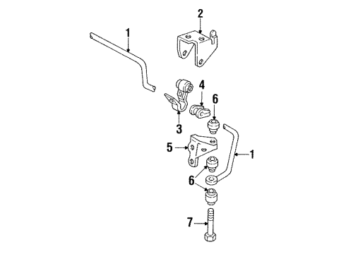 1992 Pontiac Bonneville Stabilizer Link Diagram for 10026678