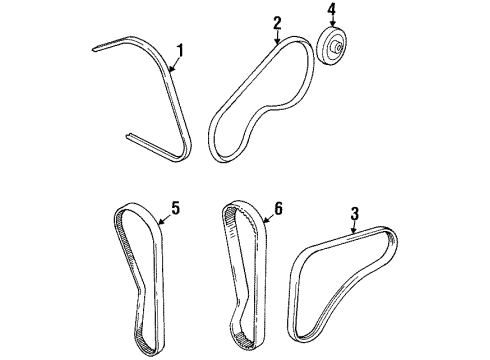 1998 Chevy Metro A/C Belt Diagram for 30014091
