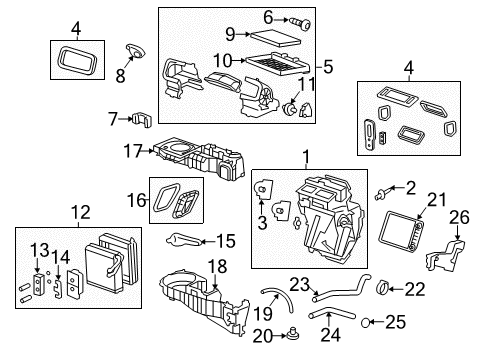 2008 GMC Acadia HVAC Case Diagram 2 - Thumbnail