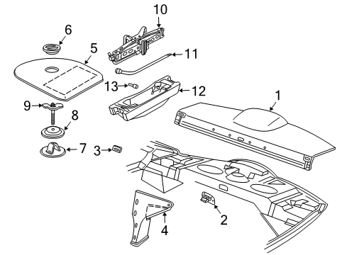 1997 Chevy Cavalier Lower Quarter Trim, Driver Side Diagram for 22718856