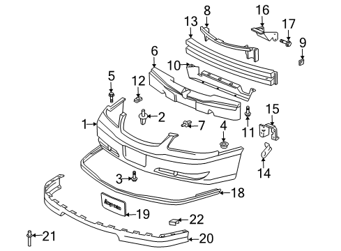2005 Chevy Impala Lower Support Diagram for 10291368