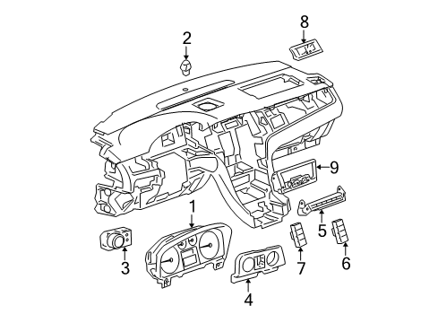 2012 Cadillac Escalade EXT A/C & Heater Control Units Diagram