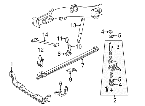 Shackle, Rear Diagram for 15629105