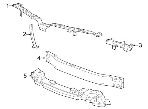 2024 Cadillac XT4 Bumper & Components - Front Diagram 3 - Thumbnail