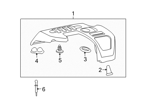 2008 Pontiac G5 Engine Appearance Cover Diagram