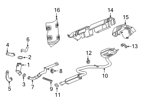 2018 Buick LaCrosse Catalytic Converter Diagram for 22975354