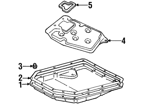 2001 Chevy Prizm Transmission Pan Diagram for 94850009