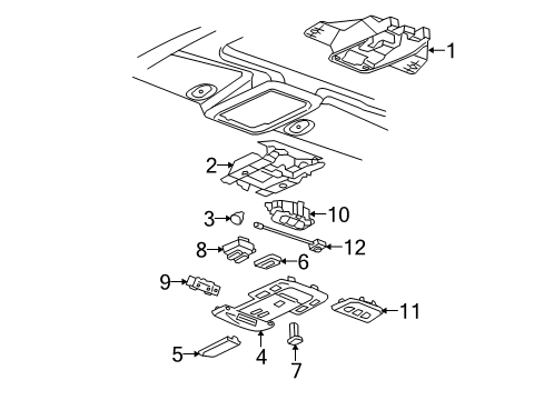 2011 Cadillac DTS Overhead Console Diagram