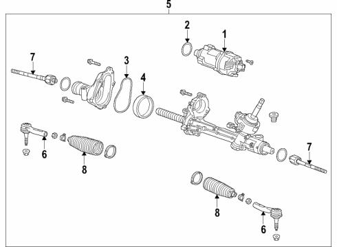 2020 Chevy Impala Steering Column & Wheel, Steering Gear & Linkage Diagram 6 - Thumbnail
